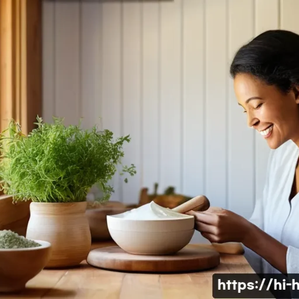 무알콜 헤어 제품 추천 - **Prompt:** A young woman, in her late 20s, with a gentle, satisfied smile, stands in a brightly lit...